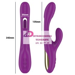 VIBRADOR MULTIFUNCIÓN RECARGABLE 7 VIBRACIONES CON LENGUA OSCILANTE