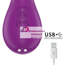 VIBRADOR MULTIFUNCIÓN RECARGABLE 7 VIBRACIONES CON LENGUA OSCILANTE